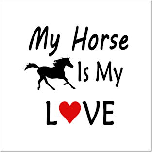 My horse is my love Posters and Art